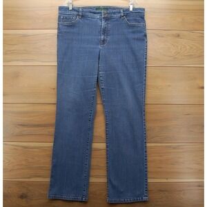 Lauren Ralph Lauren Straight Leg Jeans in Medium Blue